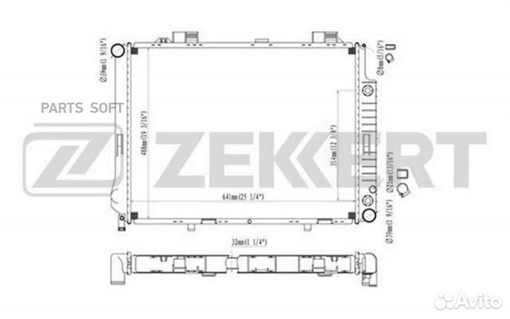 Радиатор охлаждения Мерседес E-Class (210) 95