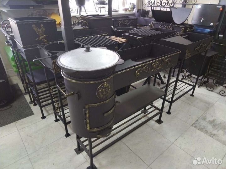 Мангалы в ассортименте, печи под казан