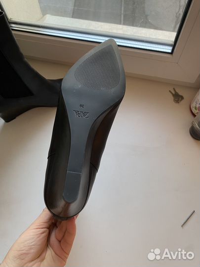 Ботильоны кожаные зара zara 38-39