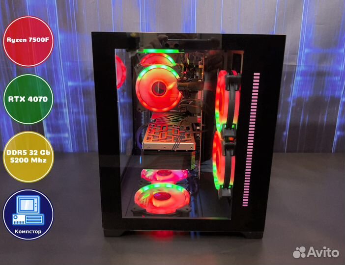 Игровая система AMD7500F-RTX4070-32DDR5-GKH805-B650