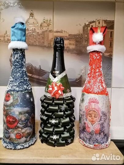 Декупаж бутылки