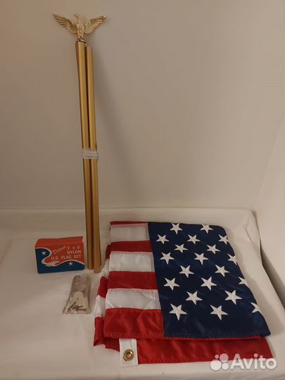 Американский флаг 153 x 85 с флагштоком (original)