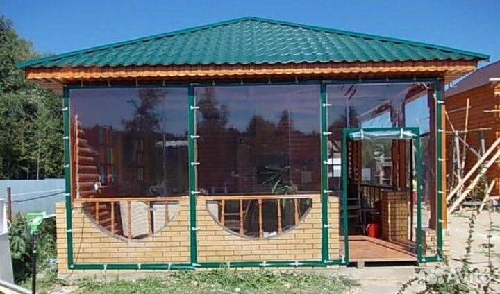 Мягкие окна для беседки / расчет по фото