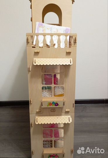 Домик кукольный деревянный 110*80