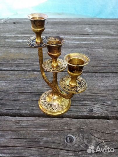 Подсвечник латунь