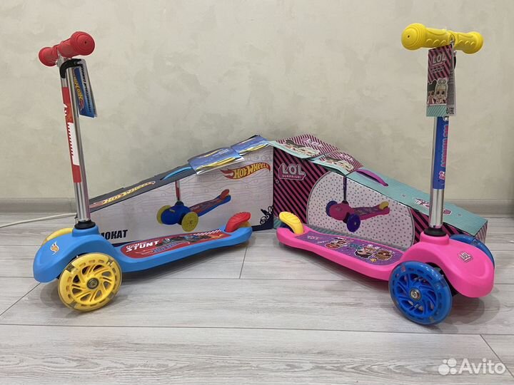 Самокат детский светящиеся колеса 1Toy