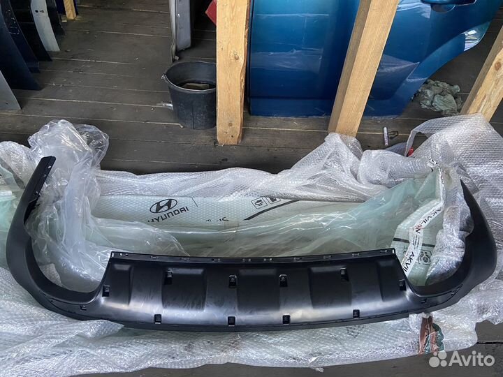 Юбка заднего бампера Hyundai Santa Fe 2 CM 09-12г