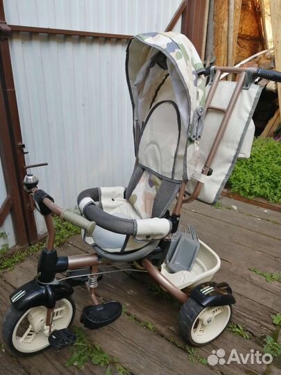 Детский трехколесный велосипед коляска