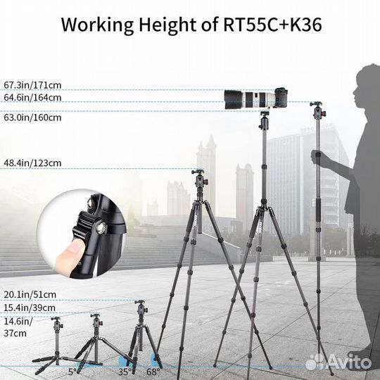 Новый штатив innorel RT55C из углеродного волокна