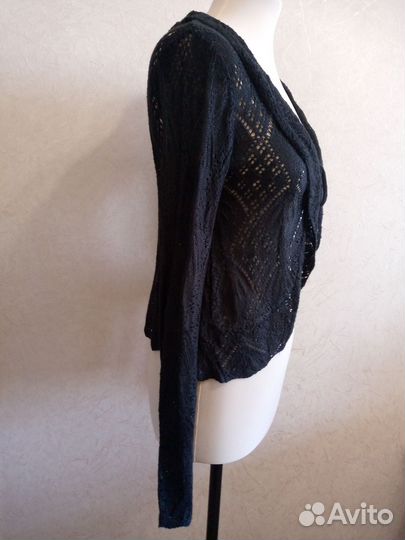 Кардиган ажурный с воланами 44-46 размер