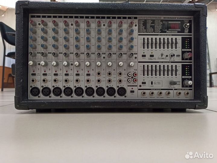 Микшер с усилителем behringer pmx2000