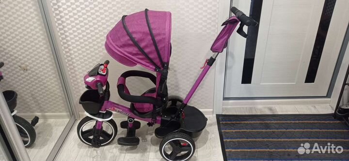 Детский велосипед с ручкой новый