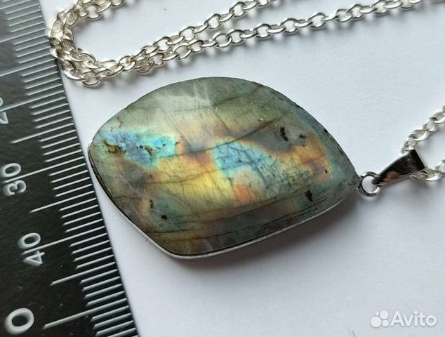 Кулон Лабрадорит на цепочке