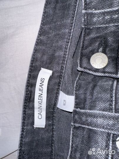 Джинсы calvin klein jeans W28 (черные, стрейч)