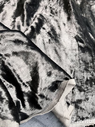 170х135 см. Чёрный плюш, хлопок