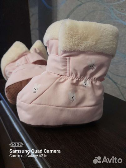 Пинетки для девочки зимние