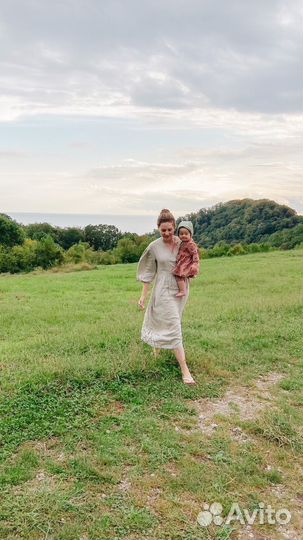 Льяное платье 44