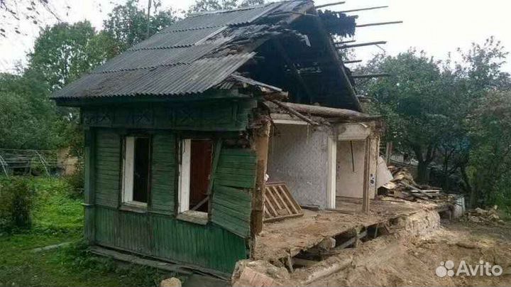 Разбор дач домов бань пристроек и т.д