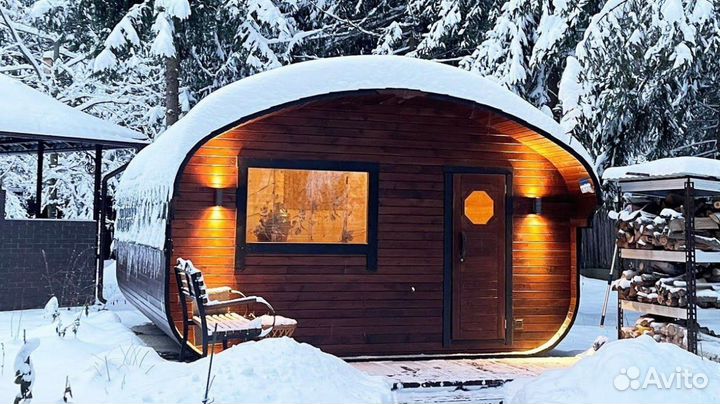 Баня квадро овал под ключ в рассрочку