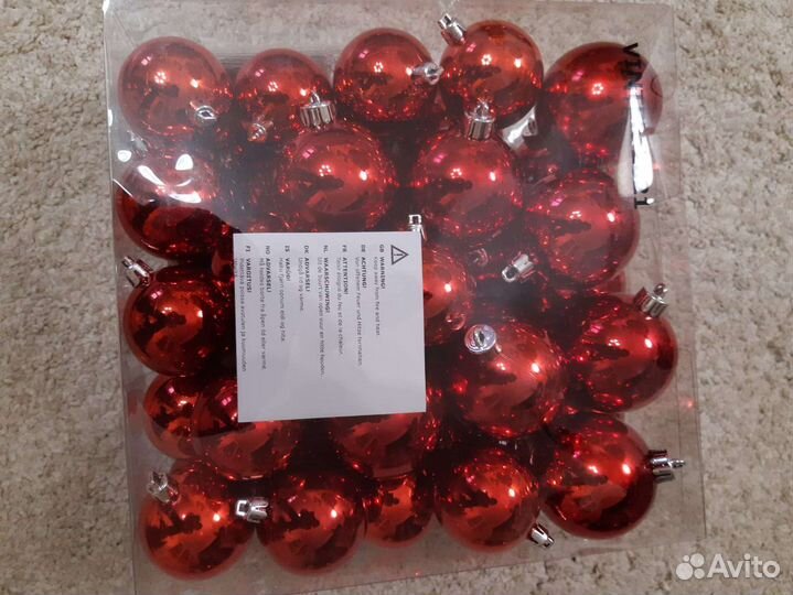Новогоднее украшение. Шары 42 шт. Икеа