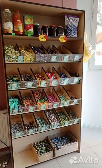 Стеллажи, прилавки, витрины. Конфетницы