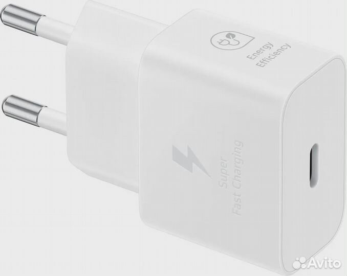 Адаптер питания Samsung Samsung 25W Type-C White с кабелем