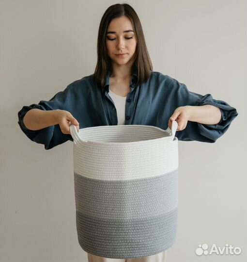 Корзина для белья из хлопка новая. Отправка за 24ч