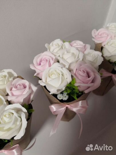 Мыльные цветы, розы, букеты из мыла, подарок