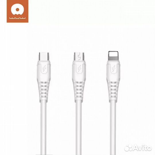 Кабель WUW X166 USB-Type-C 2A, 1m White