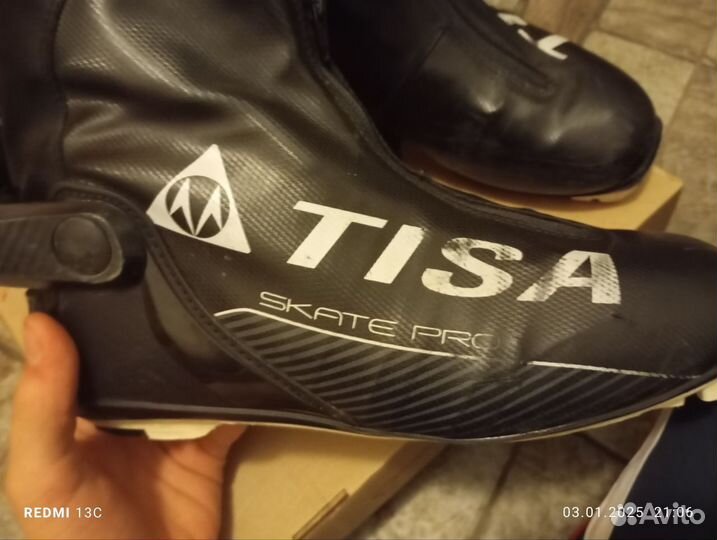 Лыжные ботинки tisa skate pro EUR 44 ; RUS 43.5
