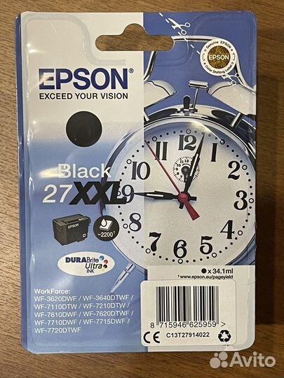 Новые оригинальные картриджи для принтера Epson