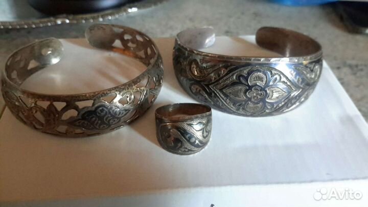 Серебро.Кубачи.Браслеты.Кольца.ссср