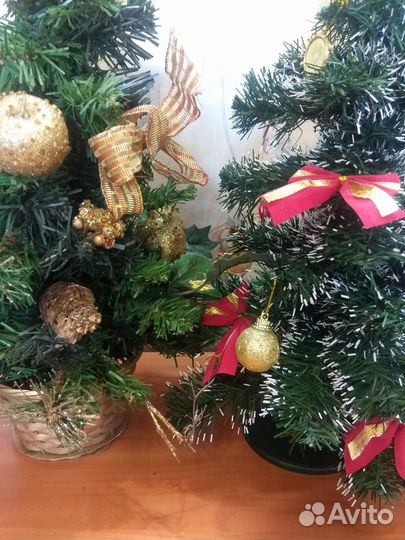 Настольные ёлки,h40см/50см + Ёлочные