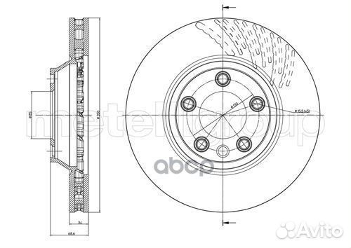 Диск тормозной передний правый Porsche Cayenne