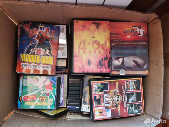 Полные коробки разных DVD дисков, цена за 1 диск