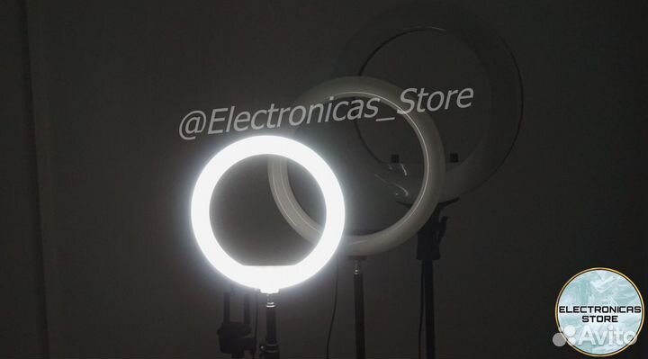 Кольцевая Лампа 26см Бело-Яркая Premium