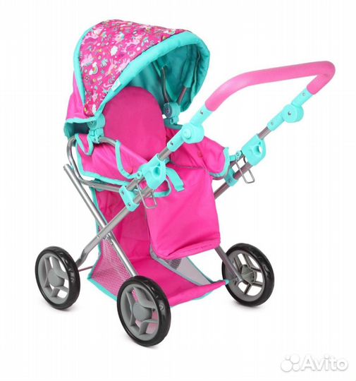 Коляска для куклы 3в1 Demi Star Единороги