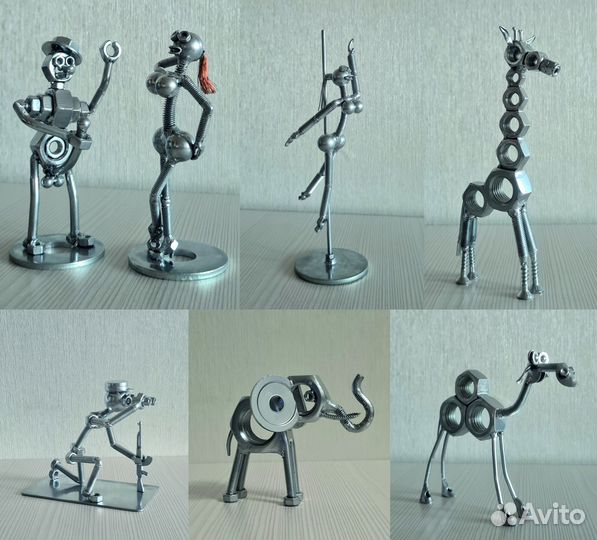 Фигурка из гаек и болтов