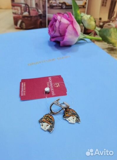 Серьги серебро новые с биркой винкс