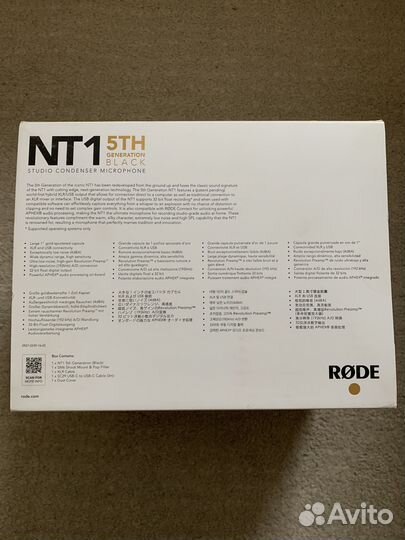 Микрофон Rode NT1 5Th generation black