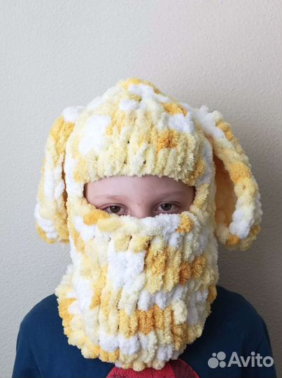 Шапка балаклава с ушками