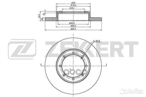 Диск торм. зад. Renault Master III 10- bs-6220