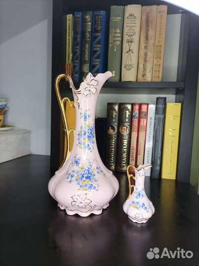 Кувшин розовый фарфор