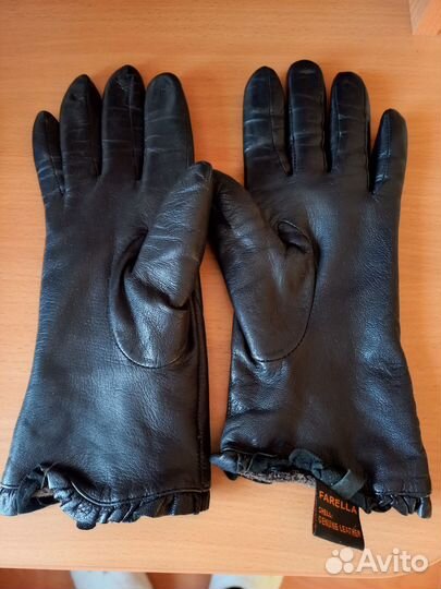 Перчатки женские кожаные