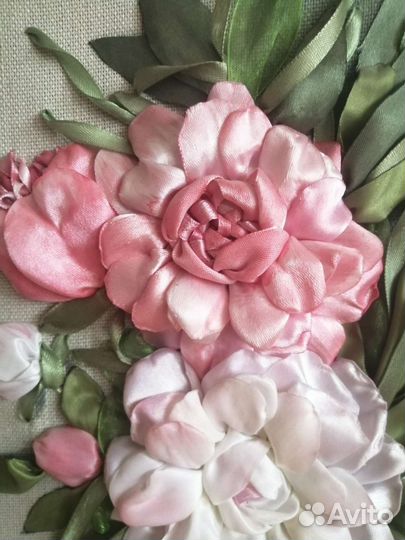 Картина вышивка лентами