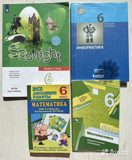 Учебные пособия 6 класс (цена за всё)