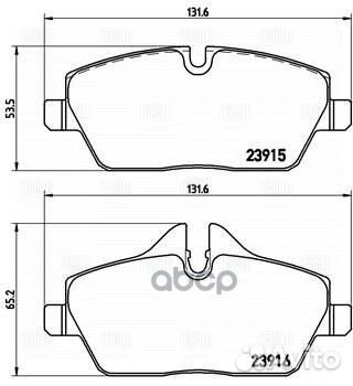 Колодки тормозные BMW E81/E87/mini cooper 04- п