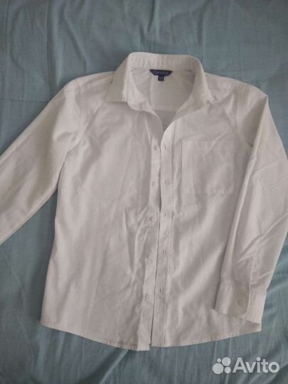 Рубашка белая на мальчика 134 р