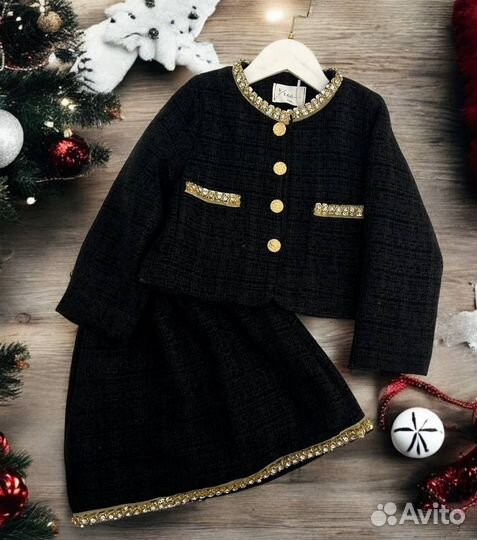 Трендовый жакет и юбка для девочек
