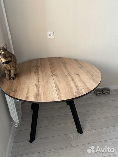 Стол круглый раздвижной 110 (дуб вотан)